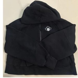 Lululemon Scuba Oversized 1/2 Zip Team Canada Steady State Hoodie Black